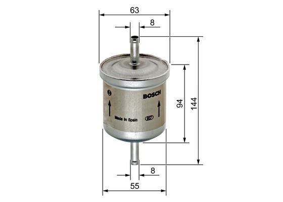 F5280 BENZİN YAKIT FİLTRESİ FSO; OPEL; SKODA; ; VW ASCONA 1.6 İ; ASCONA 1.8 İ;  ASCONA 1.8 S; ASCONA 1.9; ASCONA 1.9 S; ASCONA 2.0 – 0450905280