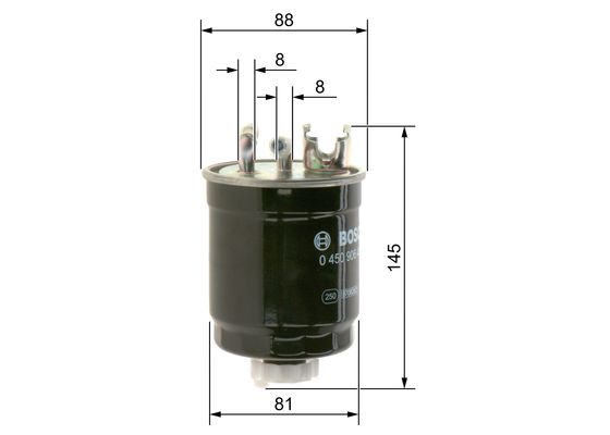 N6409 DİZEL YAKIT FİLTRESİ SEAT; VW CADDY 1.9 SDI; CADDY 1.9 TDI; CORDOBA 1.9 SDI; CORD OBA 1.9 TDI; CORDOBA VARYO 1.9 SDI; CORDOBA VARYO – 0450906409