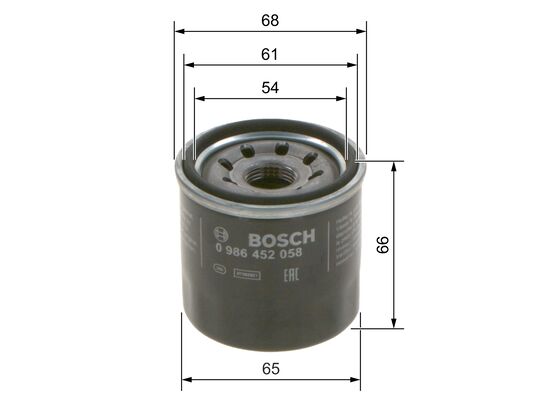 P2058 YAĞ FİLTRESİ CHEVROLET; DAEWOO; DAIHATSU; NISSAN; OPEL; PIAGGIO; SUBARU; SUZUKI; TOYOTA; VAUXH ALL AGYLA 1.0 TWYNPORT; AGYLA 1.2 TWYNPORT; AGYLA – 0986452058