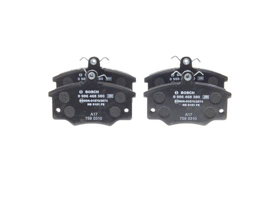 ÖN FREN BALATASI DİSK FIAT TEMPRA 90-98, TIPO 87-96, UNO 85-96 PUNTO 93-00 – 0986468380