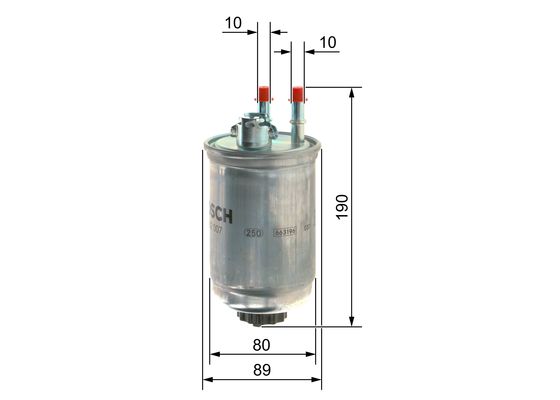 NM007 (0450906407) YAKIT FİLTRESİ FORD CONNECT 1.8 DI 02=> (75 PS)-FORD FOCUS 1.8 DI (99-04) (75-90  PS) (TUTUCU YOK) – 09864B2007