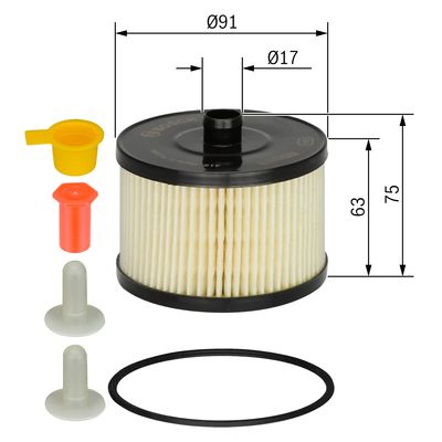 N1723 DİZEL YAKIT FİLTRESİ CITROEN; FIAT; FORD; LANCIA; PEUGEOT; VOLVO 307 2.0 HDİ; 307 2.0 HDİ BREA K/SW; 307 CC 2.0 HDY; 308 2.0 HDY; 308 2.0 HDY SW; – 1457431723