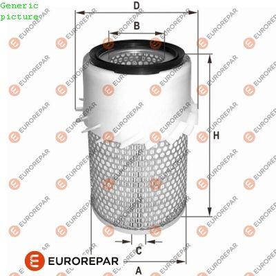 ERP HAVA FILTRESI L200 PICK-UP 90-96  HP 793K (MD620563)  – EUROREPAR (PSA) 1680340480  EUROREPAR (PSA)