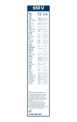 SİLECEK EM TELLİ [600 MM] BMW; CADILLAC; CHERY; CHEVROLET; CITROEN; DAF; DR AUTOMOBILES; HYUNDAI – 3397004586