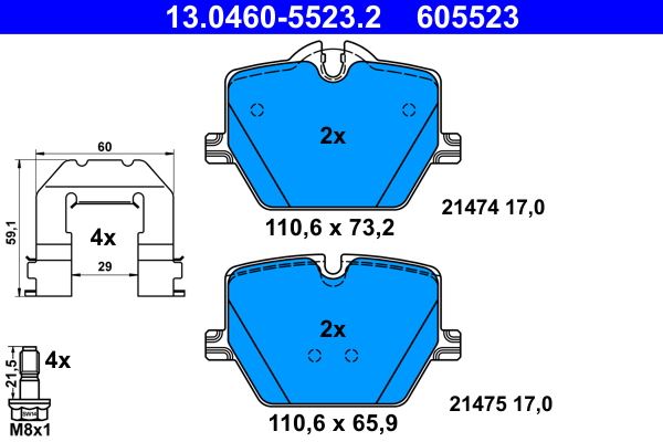 BMW FREN BALATASI ARKA BMW G20 G80 G28 G21 G81 18> Z4 ROADSTER G29 18>
