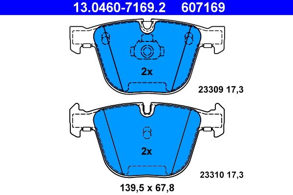 BMW FREN BALATASI ARKA BMW E60 E64 E65 E70 F15 F16 M3 E90>93 E82 M