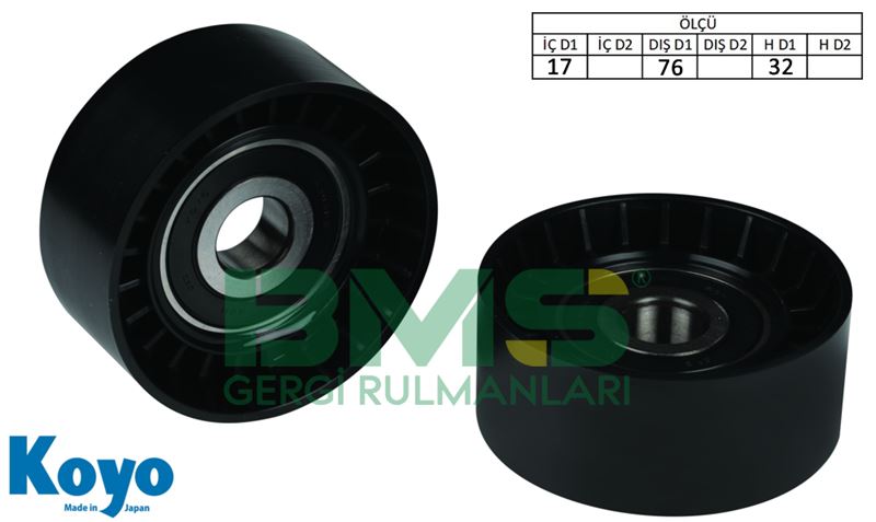 CHRYSLER ALTERNATOR GERGI RULMANI (17x76x32 PLASTIK) CHRYSLER : VOYAGER 2.5D JEEP CHEROKE 2.8CRDI