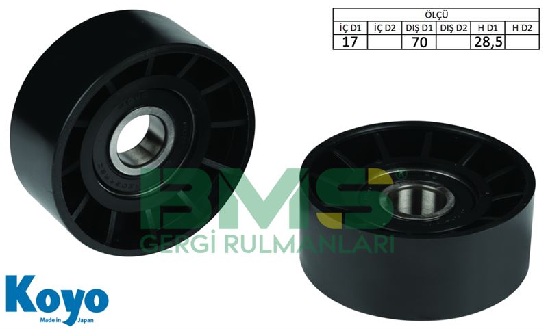 FIAT ALTERNATOR GERGI RULMANI KOYO (17X70X28.5) DUCATO 120 MULTIJET 2.3D