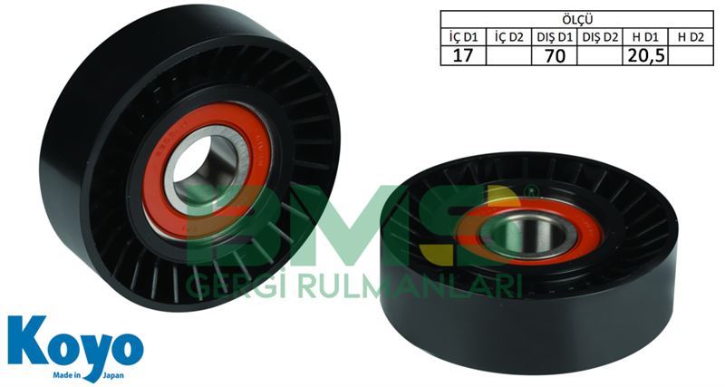 FORD ALTERNATOR GERGI RULMANI 17x70x20.5 6203 / 14 PLASTIK (PLASTIC) FORD FOCUS 2.5 CHEVROLET CAMARO VOLV