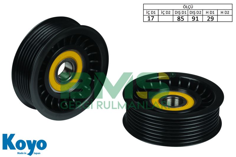 FORD ALTERNATOR GERGI RULMANI 17×85 / 91×29 7 PK PLASTIK (PLASTIC) FORD TRANSIT RANGER