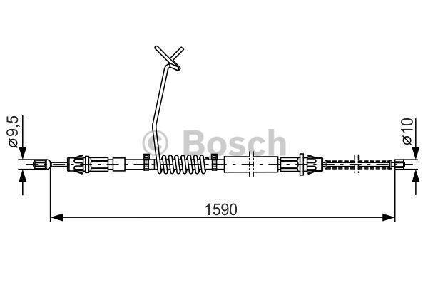 FORD EL FREN TELI ARKA SOL TRANSIT V184 PIKAP 2,4TDCI 110PS / 120PS 02>06 (CIFT TEKER) OLCU: 1587 / 1297