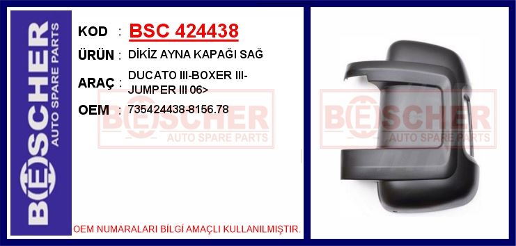 FIAT DIKIZ AYNA KAPAGI SAG DUCATO III-BOXER III-JUMPER III 06>