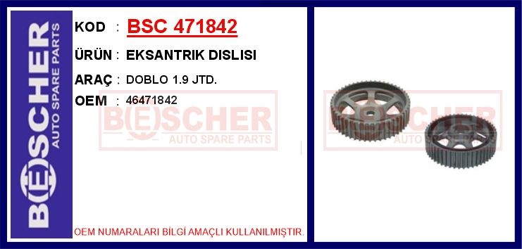 FIAT EKSANTRIK DISLISI FIAT BRAVA (182_) 1.9 JTD 00>01 / BRAVA (182_) 1.9 JTD 105 HP 98>01 / BRAVO (182_)