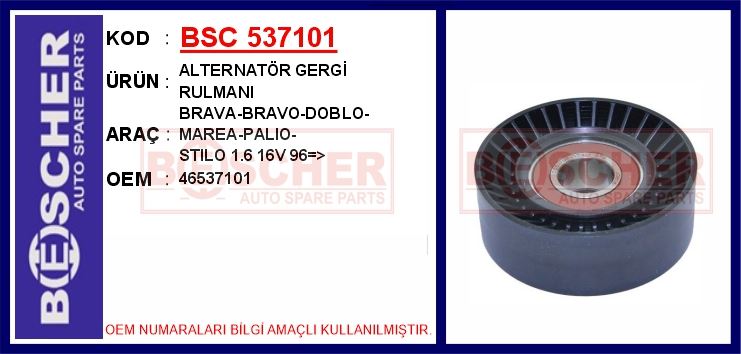 FIAT ALTERNATOR GERGI RULMANI BRAVA BRAVO DOBLO MAREA PALIO STILO 1.6 16V 96> ESCORT ACCENT 1,5D COROLLA