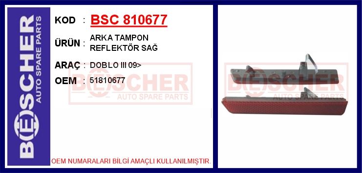 FIAT ARKA TAMPON REFLEKTOR SAG DOBLO III 09>