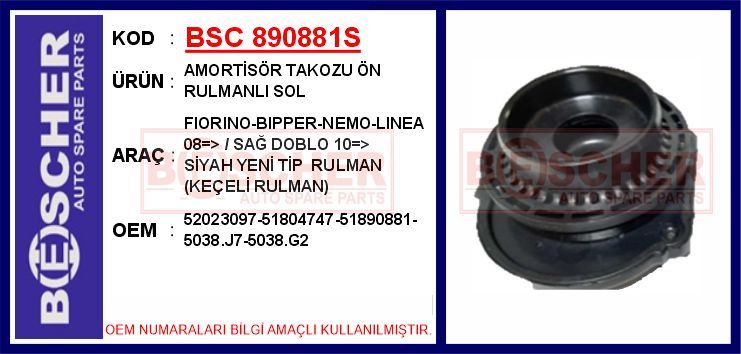 FIAT AMORTISOR TAKOZU ON SOL DOBLO III FIORINO BIPPER NEMO LINEA 07> OPEL COMBO 12>
