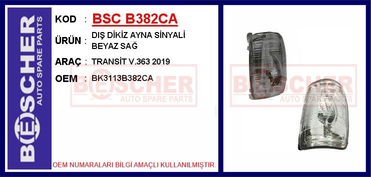 FORD AYNA SINYALI SAG SEFFAF YENI KASA TRANSIT  V363 19>