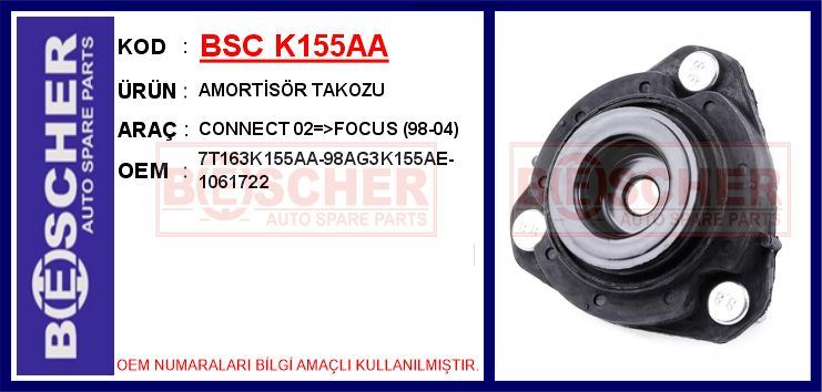 FORD ON AMORTISOR TAKOZU FOCUS 98>04 CONNECT 02>13