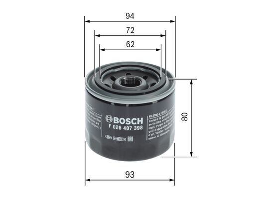 YAG FILTRESI DUCATO / IVECO DAILY V 06= 2.3 D – BSH-F026407398