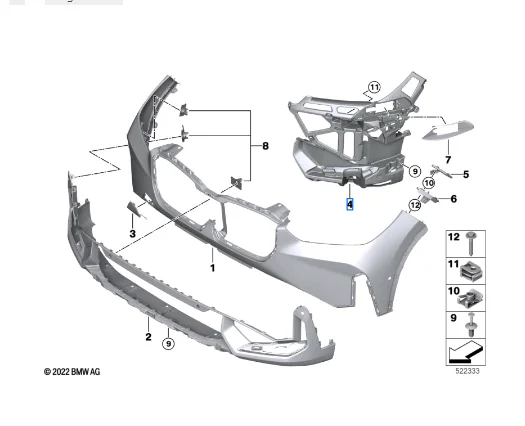 BMW ON TAMPON IC BRAKETI SOL U11 X1 2024-