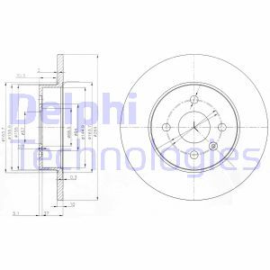 OPEL ARKA FREN DISKI ASTRA H MERIVA 1,6 16V,1,7DTI,1,8I 16V (05 / 03 ) COMBO TOUR 1,3 CDTI 16V,1,4 (10 /