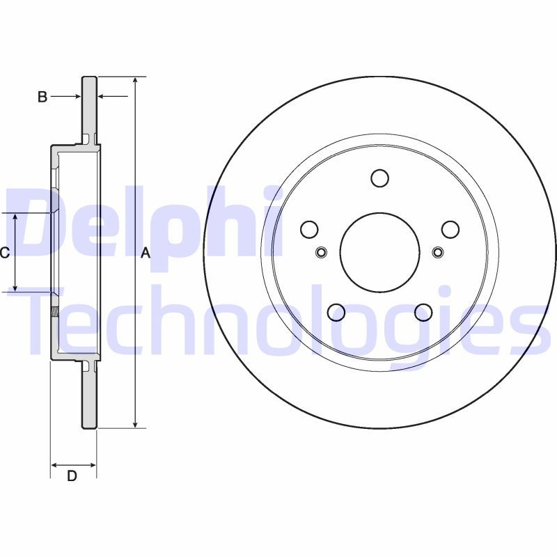 TOYOTA ARKA FREN DISKI (AYNASI) DUZ TOYOTA AURIS 1.4 D4D 2007-2011 COROLLA 1.4 D4D 2007-2011 (270X5)