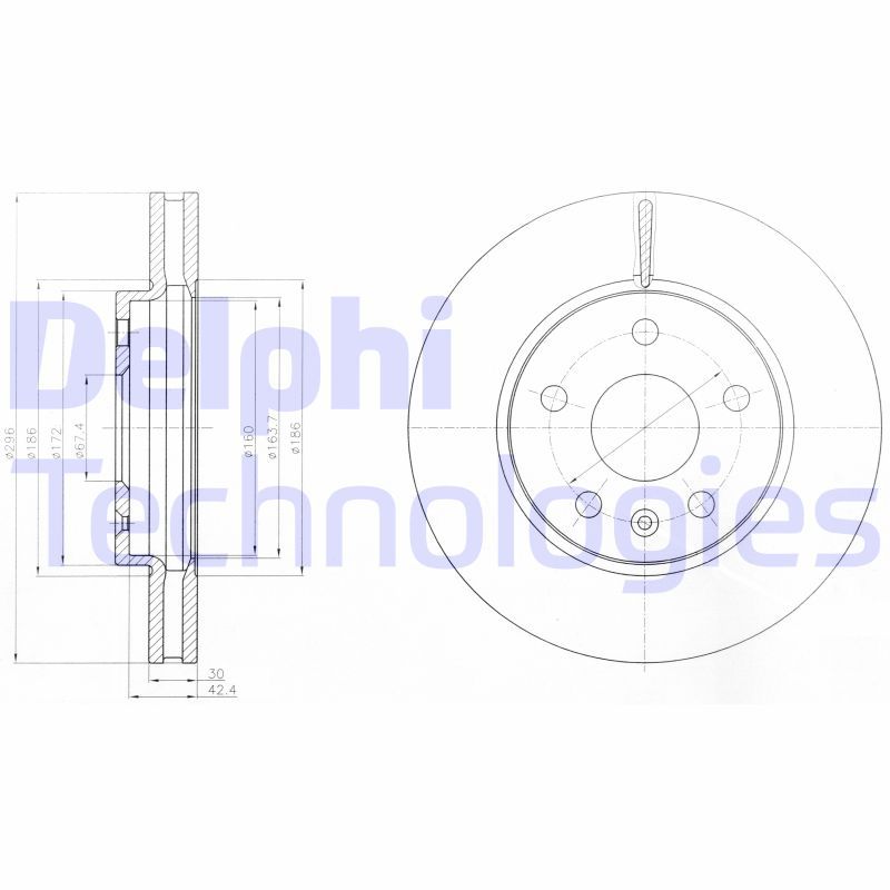 OPEL ON FREN DISKI HAVALI INSIGNIA 16 INCH JANT ICIN 296MM