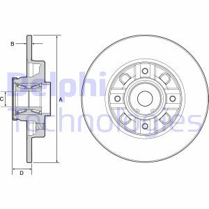 PSA ARKA FREN (AYNA) DISKI P308 SW P308 COUPE C4 (B7) / (TEK TEKER ICIN) / (DIAM:249 EP 9) / (HAVA SOGUT
