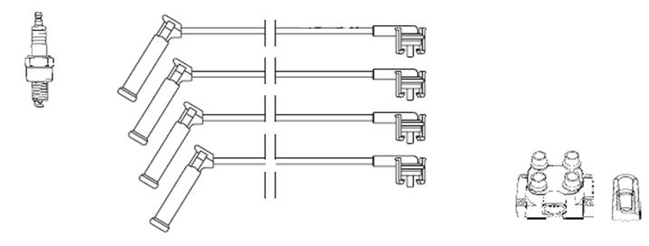 FORD BUJI KABLOSU FIESTA 95>08 FUSION 01>12 FOCUS 98>04 FOCUS II 04>09 FOCUS II C MAX 03>07 PUMA 97>01 1,