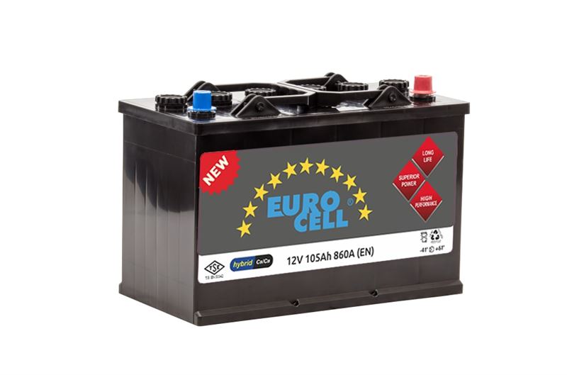 AKU AKU 12V 105 AH D2 (349×173×235) TRAKTOR UZUN KENARLAR TIRNAKLI