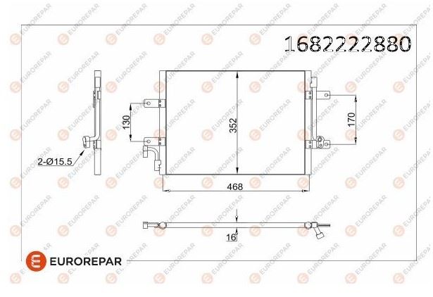 FIAT KLIMA RADYATORU (KONDANSER) ALBEA 1,3 MULTIJET 02->