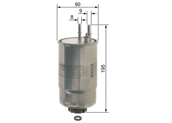 N2206 DİZEL YAKIT FİLTRESİ CITROEN; FIAT; PEUGEOT BOXER 3.0 HDİ; DUCATO 110 MULTİJET; DUCATO 115 MUL TİJET; DUCATO 130 MULTYJET; DUCATO 150 MULTYJET; D – F026402206