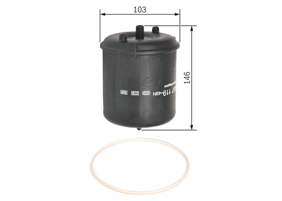 P7119 YAĞ FİLTRESİ DAF; TEMSA CF 410; CF 460; CF 510; CF 85.360; CF 85.410; CF 85.460; CF 85.510; SA FİR 12, 13; XF 105. 410; XF 105. 460; XF 105. 510; – F026407119