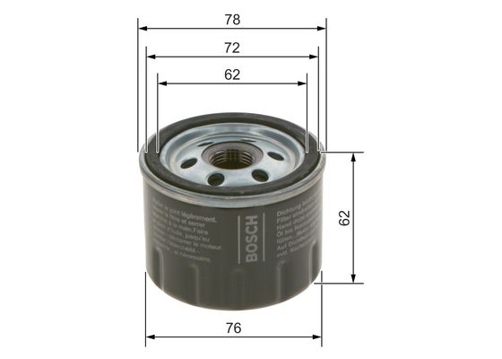 P7279 YAĞ FİLTRESİ FORD C-MAX 1.0 ECOBOOST; FİESTA 1.0 ECOBOOST; FİESTA 1.1 TI-VCT; FİESTA ST 1.5 EC OBOOST; FOCUS 1.0 ECOBOOST; FOCUS 1.0 ECOBOOST TUR – F026407279
