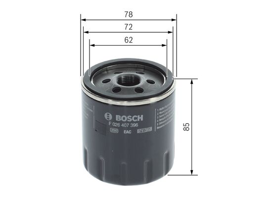 PM023 (0986TF0020-0451103355) YAĞ FİLTRESİ 206-306-307-406-407-806-PEUGEOT PARTNER-BOXER-CİTROEN BER LİNGO-C4-C5-JUMPER(F026407396) – F026407396
