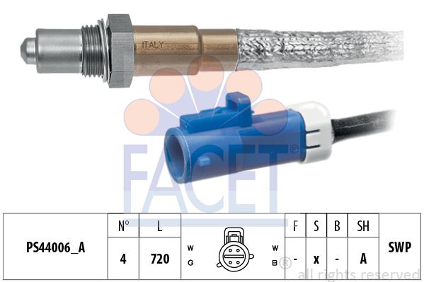 FORD OKSIJEN SENSORU FOCUS CMAX 04> FOCUS II 05>FOCUS III: 1.6 13>  VOLVO C30 07>12 S40 04> 435MM