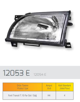 FORD KOMPLE FAR SOL TRANSIT T12 – T15 93>99