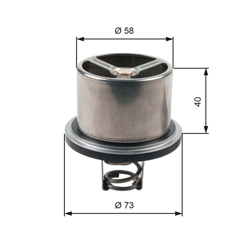 BMW TERMOSTAT (82°) VOLVO FH12 FH16 FL6 FL7 FL10 FM12 FS7 F12 F16 DAF XF 105 XF 95 CF 75 CF 85 75 RENAUL
