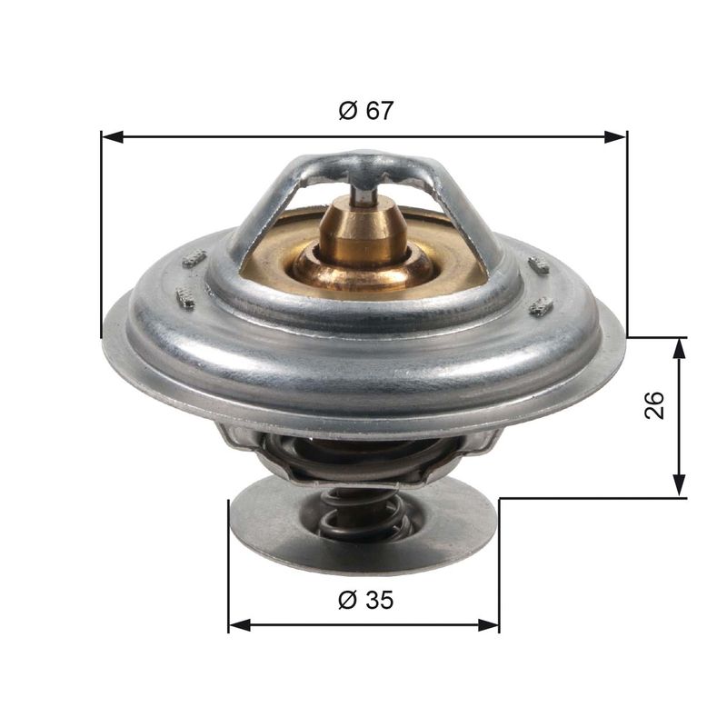 VAG TERMOSTAT (87°C) CRAFTER LT35 PASSAT T4 A100 A6 A80 2,0 / 2,3D 2,5TDI