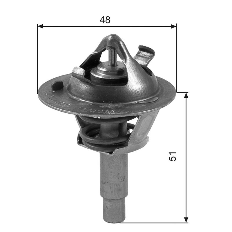 MERCEDES TERMOSTAT 90 °C (M271 Kompressor) W203 02>07 S203 02>07 W204 07>14 S204 07>14