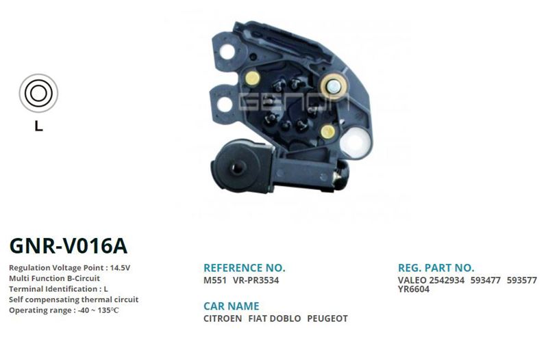 FIAT ALTERNATOR KONJEKTOR VALEO TIP 12V FIAT ALBEA MULTIJET / DOBLO MULTIJET YENI MODEL TEK CIVATALI (L)