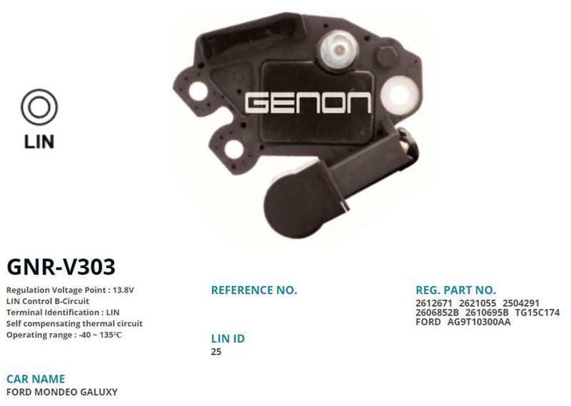 FORD ALTERNATOR KONJEKTOR VALEO TIP 12V FORD C-MAX – FOCUS – MONDEO – KUGA – COURIER / MAZDA 3 – 5 / VOLV