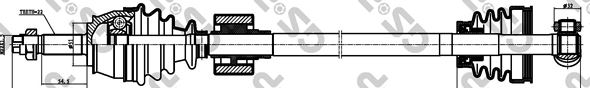 FIAT ON AKS SAG DOBLO 1,2 / 1,4 / 1,9D 01> (DIS FREZE:22 UZUNLUK:932)