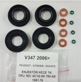 FORD ENJEKTOR KECE SETI DUCATO III BOXER III JUMPER III 22DT PUMA 2.2HDI 06>11 DUCATO III 2.2JTD V347 2.2
