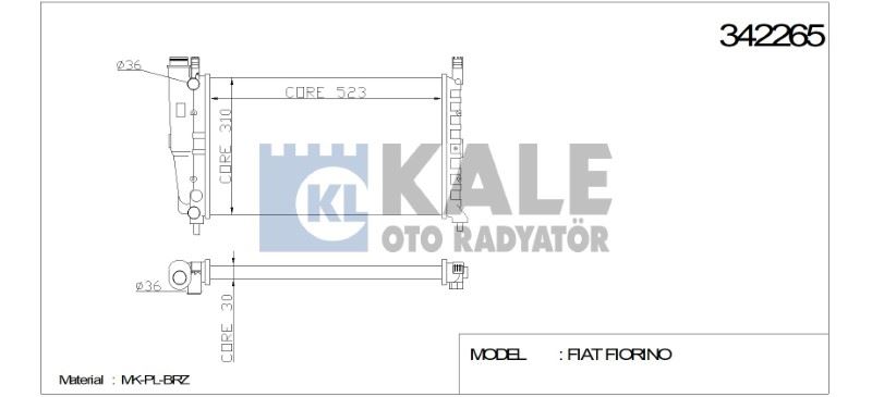 RADYATÖR FIAT UNO 70 AL/PL (522*322*32) – KL342265