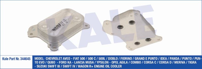 YAĞ SOĞUTUCU FIAT 500/DOBLO/FIORINO/GRANDE PUNTO/EVO OPEL COMBO/CORSA C-D SUZUKI SWIFT AL/PL/BRZ – KL344645