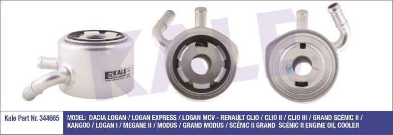 YAĞ SOĞUTUCU DACIA LOGAN RENAULT CLIO/GRAND SCÉNIC II/KANGOO/MEGANE II/MODUS AL / PL / BRZ   (EURO 4 MOTOR) – KL344665