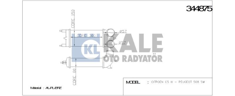 TURBO RADYATÖRÜ (INTERCOOLER) CITROEN C5 III – PEUGEOT 508 SW AL/PL/BRZ – KL344875
