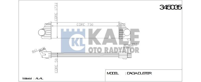 TURBO RADYATÖRÜ (INTERCOOLER) RENAULT MASTER III  OPEL MOVANO B  AL/PL/BRZ – KL345035