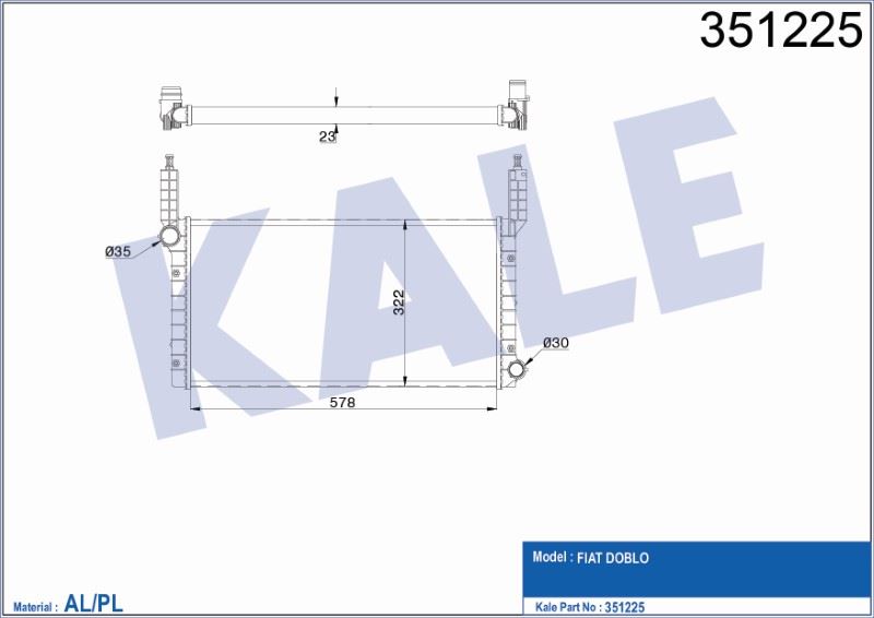 RADYATÖR FIAT DOBLO  1.2I 01-> (AL/PL/BRZ) – KL351225
